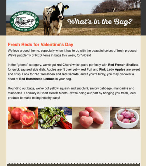 Digital Marketing - Email - South Mountain Creamery