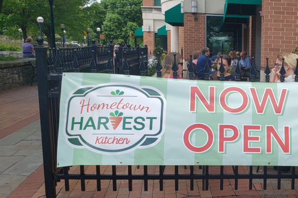 Graphic Design Project: Hometown Harvest Kitchen logo, on a banner