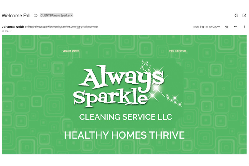 Always Sparkle: email